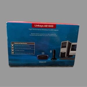 Linksys AE1000 Wireless-N            USB Adapters - Blue and Black